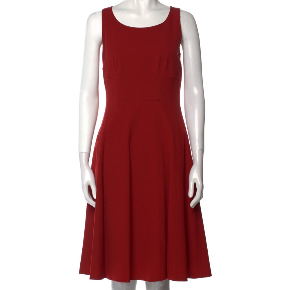 NWT Lafayette 148 A-Line Dress red Valentine 💌